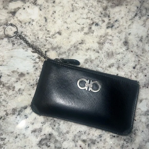 SALVATORE FERRAGAMO Saffiano leather key pouch - Picture 1 of 3